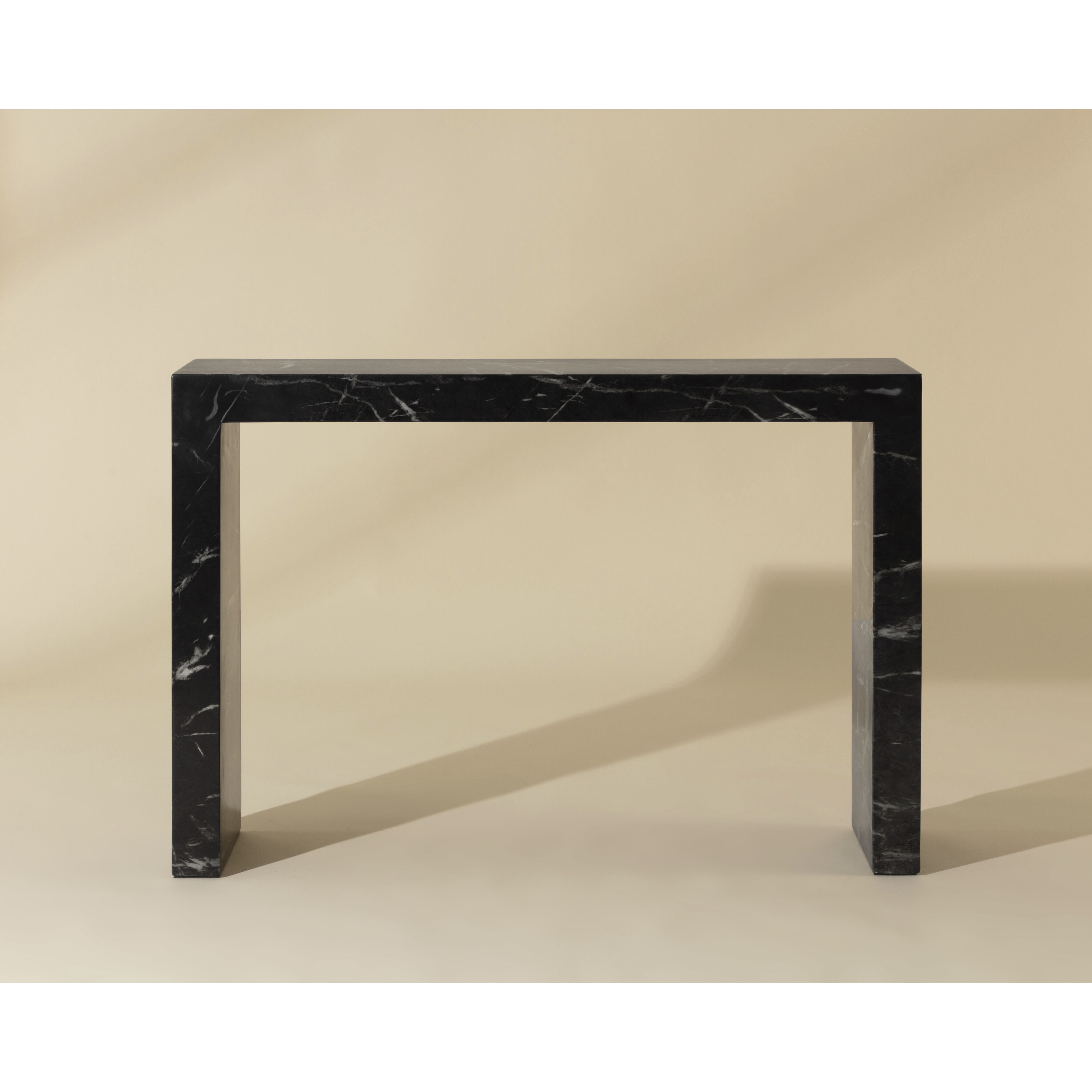 Axle 47 X 31.75 inch Marble Look / Black Outdoor Console Table